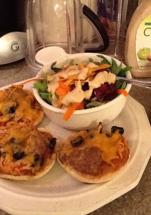 A picture of Mini pizzas.