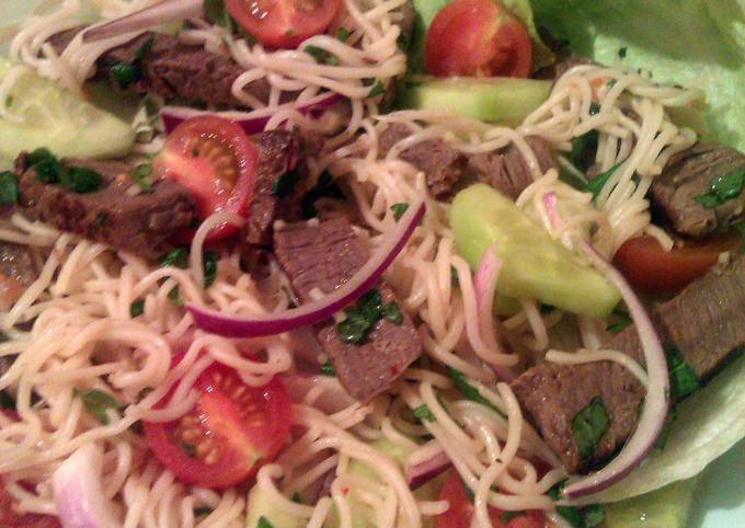 Step-by-Step Guide to Make Super Quick Homemade Vickys Hot &amp; Sour Beef Salad, GF DF EF SF NF