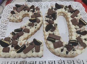 Una foto de Torta números