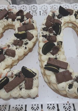 Una foto de Torta números