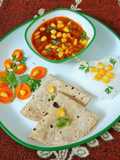 स्वीट कॉर्न बटर मसाला - थाळी (sweet corn masala butter thali recipe in marathi)