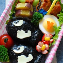 A picture of Bullet Bill (from Super Mario) Character Bento.