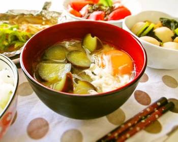 Without Fail Cooking Recipe Hearty Eggplant and Harusame Bean Noodle Miso Soup Very Delicious