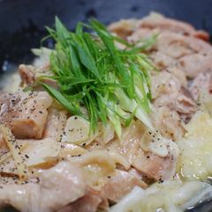 Sake Steamed Cabbage & Salt-Rubbed Chicken A picture of Sake Steamed Cabbage & Salt-Rubbed Chicken.