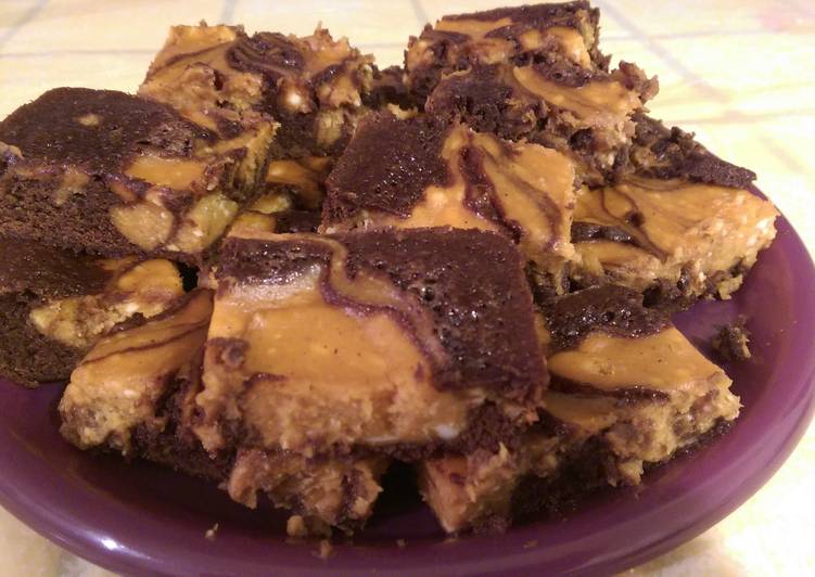 Recipe of Quick Pumpkin Cheesecake Swirl Brownies