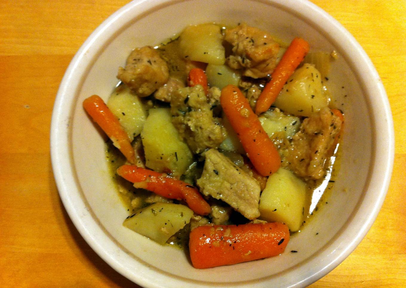 One Skillet Pork Dinner