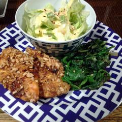 A picture of Rice Crisps Breaded Mango Coconut baked chicken breasts.