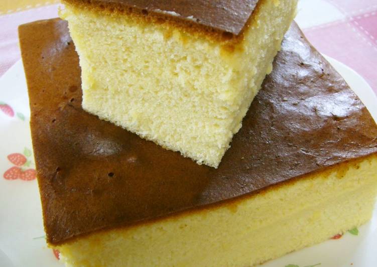 Easy! Super Thick Castella (No Need for a Tray)