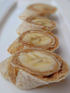 A picture of Banana And Peanut Butter Tortilla.