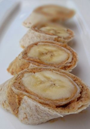 A picture of Banana And Peanut Butter Tortilla.
