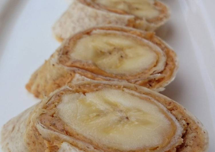 Recipe of Yummy Banana And Peanut Butter Tortilla