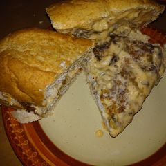 A picture of Tim's fish sandwich.
