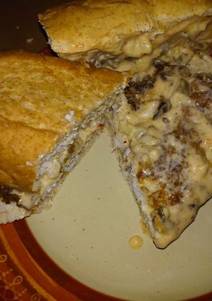 A picture of Tim's fish sandwich.
