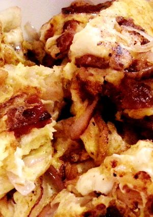 A picture of Bakkwa omelet.