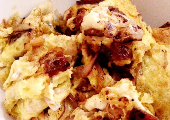Steps to Make Homemade Bakkwa omelet