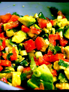 A picture of Avocado pico de gallo.