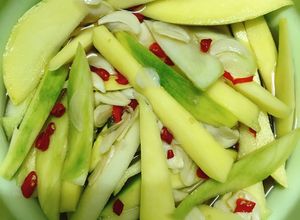 Hình của món Xoài xanh ngâm mắm.