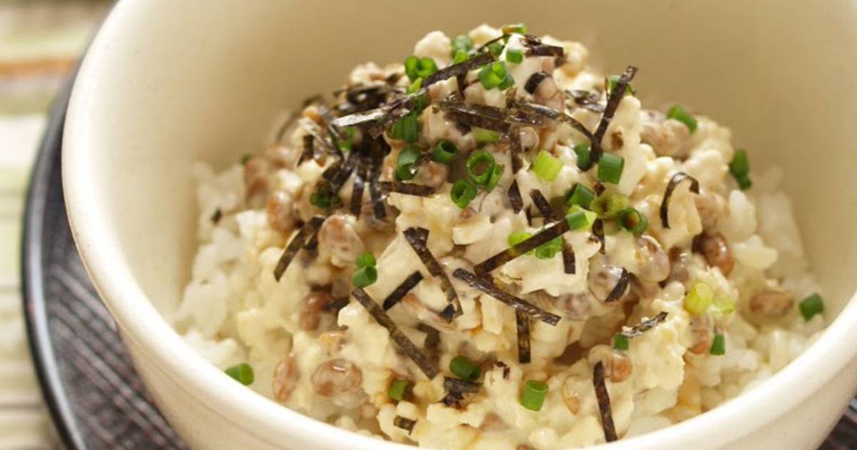 Sticky Natto & WasabiMayo Chicken Soboro Rice Bowl Recipe by cookpad
