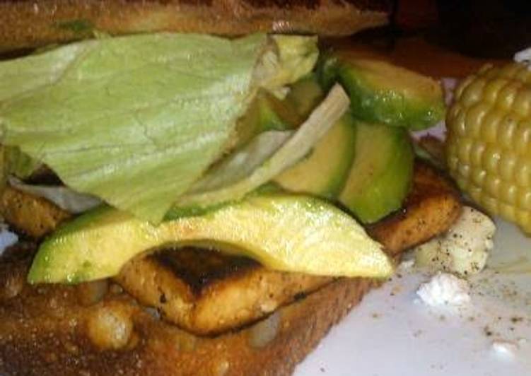 Recipe of Any-night-of-the-week grilled tofu sandwich with avo &amp; Bacon