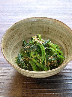 A picture of Spinach with Sesame Seed Side Dish.