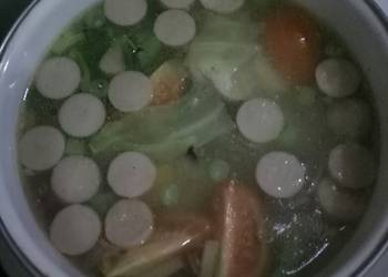 Praktis, Bikin Sop sosis segar Mantul Banget