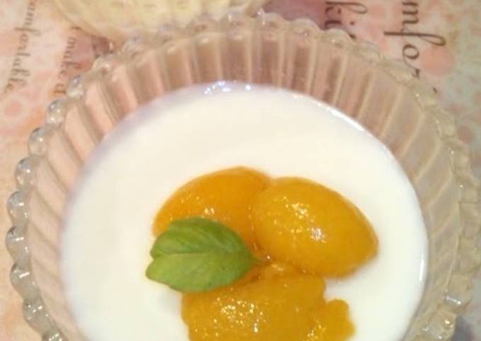 Recipe of Mario Batali Almond Tofu with Loquat Seeds