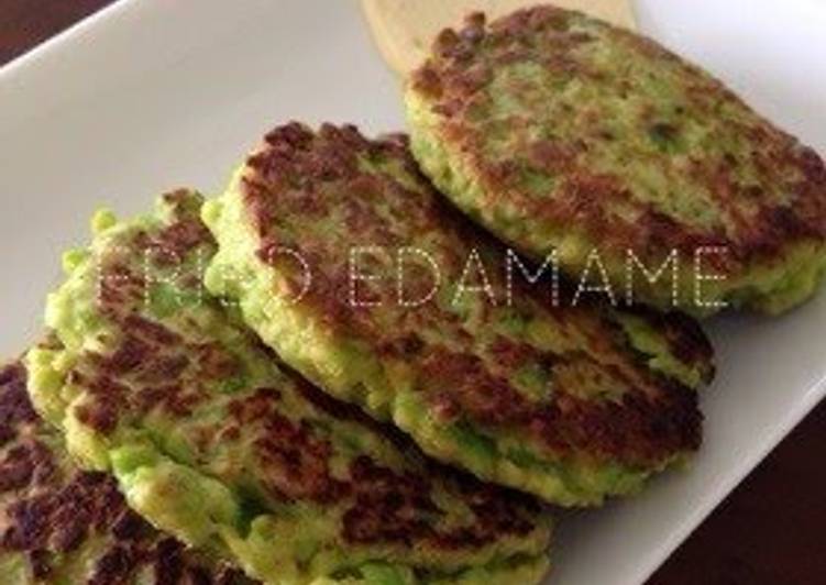 Simple Way to Make Favorite Large Pan-Fried Edamame Patties