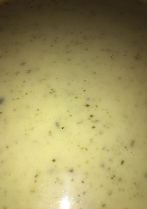 Una foto de Crema de calabacín con Queso de cabra