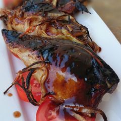 A picture of Baked Mackerel In BBQ Sauce.