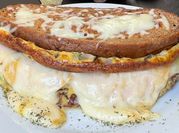 A picture of pan fried sandwich