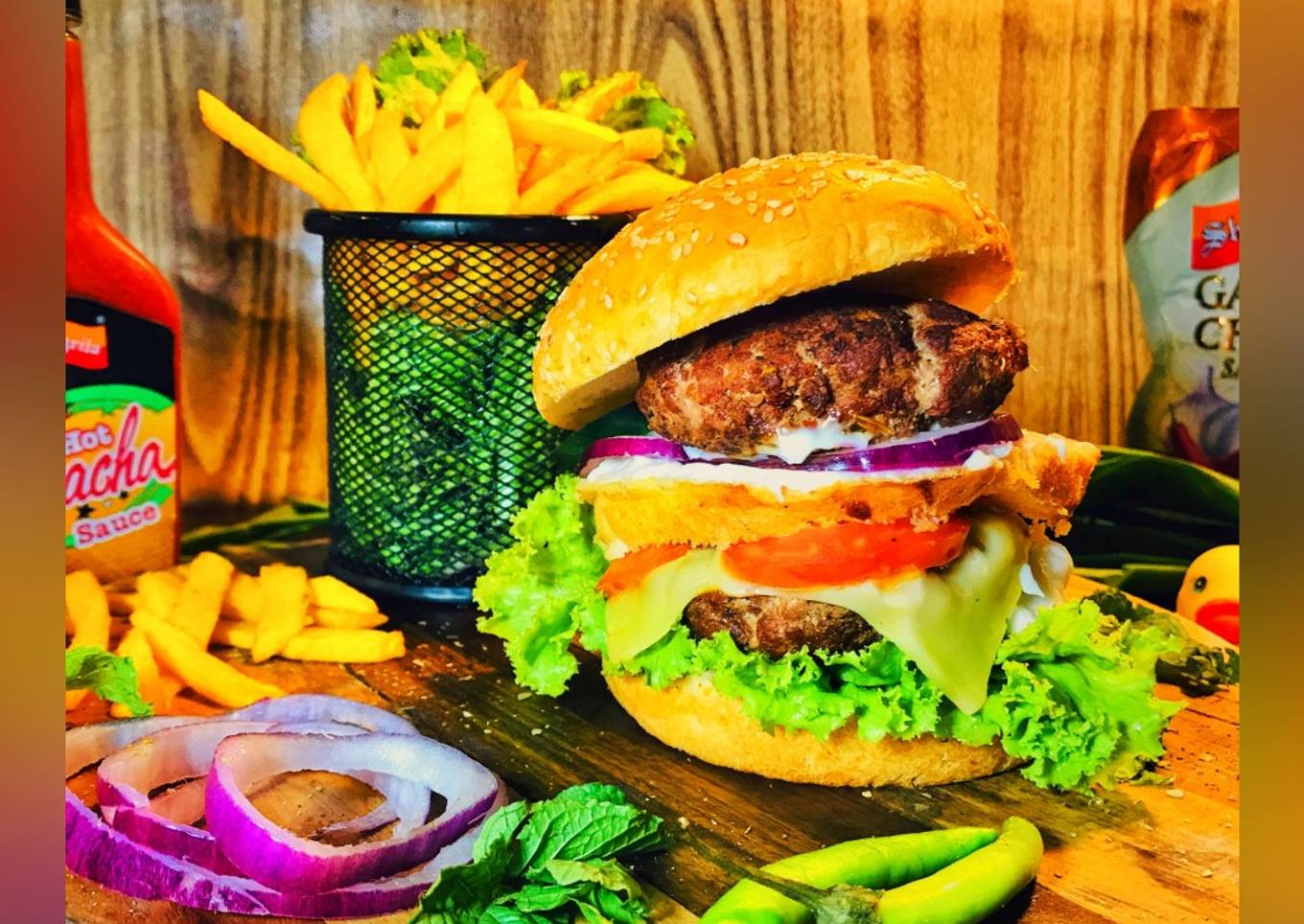 Double Decker Beef Burger