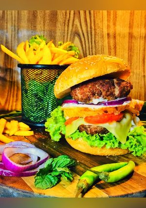 A picture of Double Decker Beef Burger.