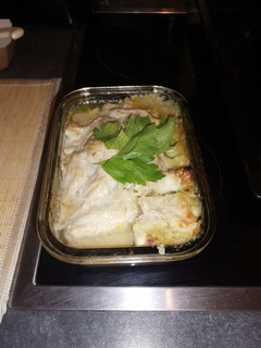 Una foto de Pavo al horno con Puré de manzana