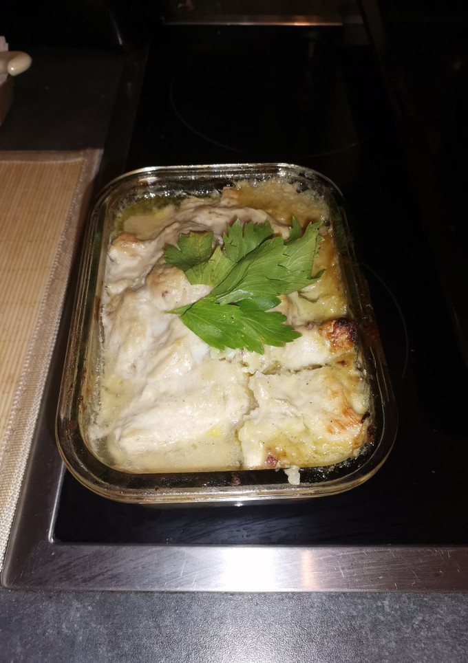 Una foto de Pavo al horno con Puré de manzana