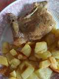 Costeleta de cerdo con papas