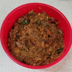 A picture of Mashed brinjal gravy.
