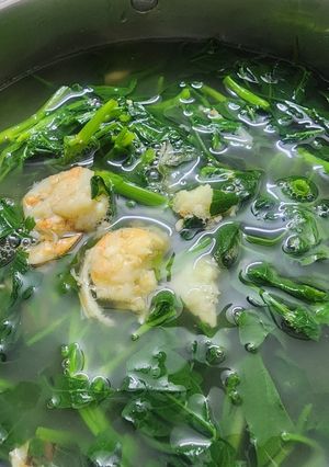 Hình của món Canh rau muống tôm nõn.
