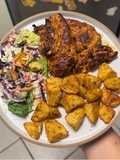 Blackened Chicken & Famous Crunchy Potato Roasties