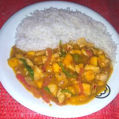 A picture of Spicy mango chicken.