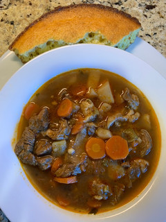 A picture of Beef Vegetable Soup.