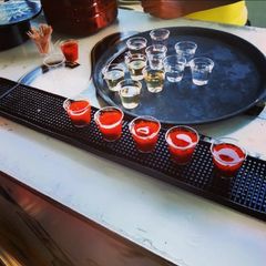A picture of Tequila soaked salt prunes.