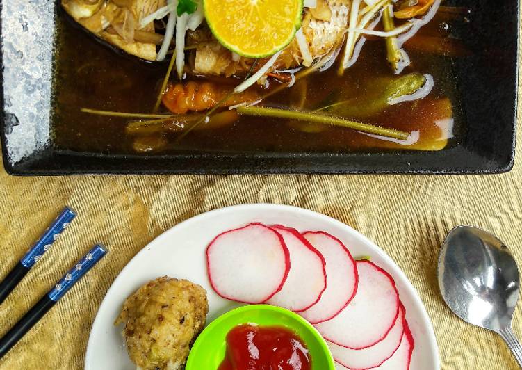 Chinese Steamed Fish (Ikan kukus ala China)