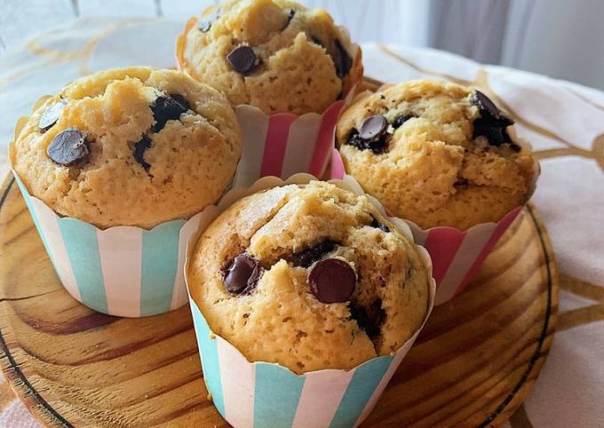 Muffins con pepitas de chocolate - Dulcesol