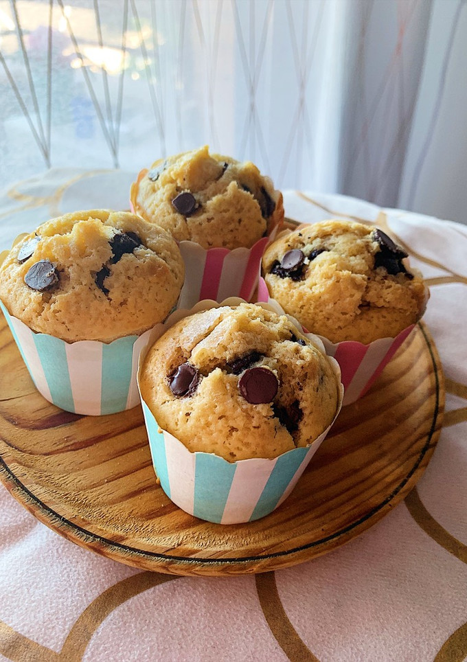 Una foto de Muffins con pepitas de chocolate con Thermomix