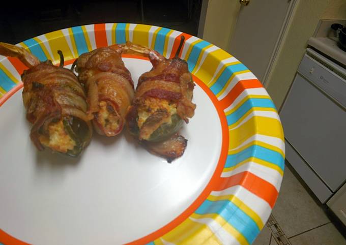 Bacon Wrapped Shrimp Stuffed Jalapenos