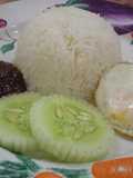 Nasi Lemak (Rice Cooked in Coconut Milk)