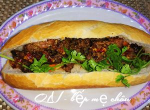 Hình của món Bánh mì thịt nướng.