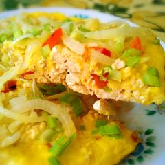 A picture of Teriyaki mashed tofu omellete.
