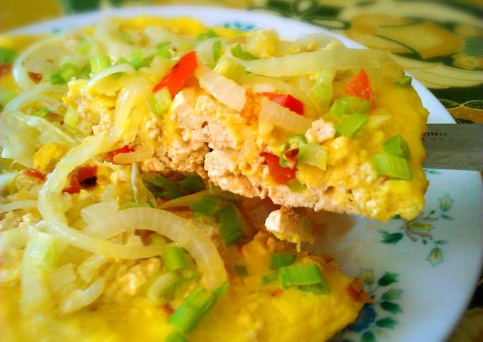 Teriyaki mashed tofu omellete Recipe