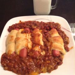 A picture of Fork N Knife Chilly Cheese Dogs.